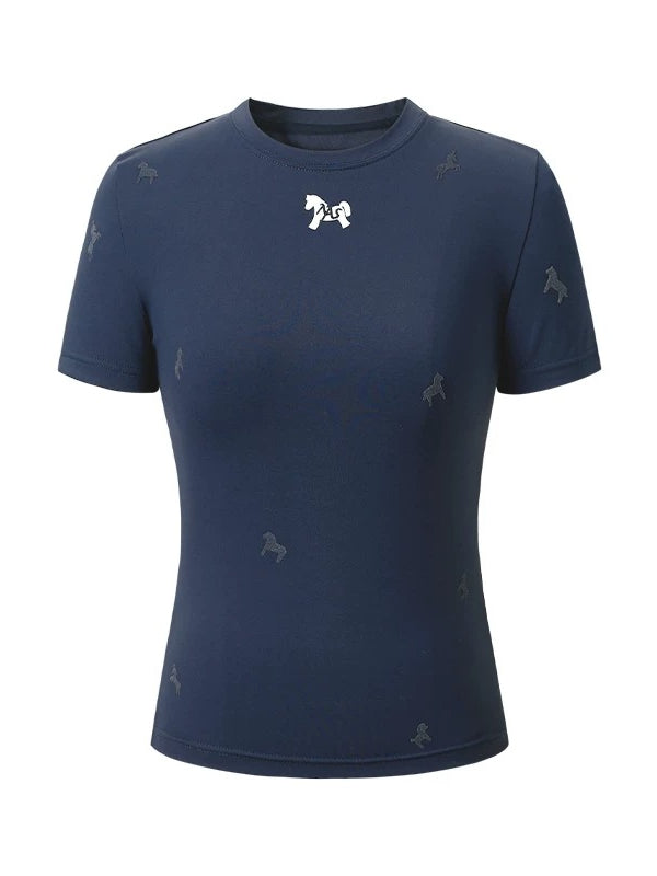 Pony Print Knit Tee
