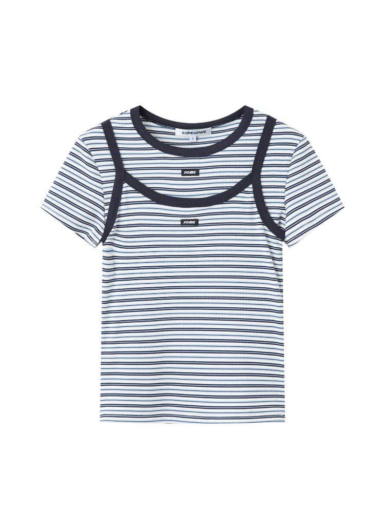 Stripe Tee & Cami Set