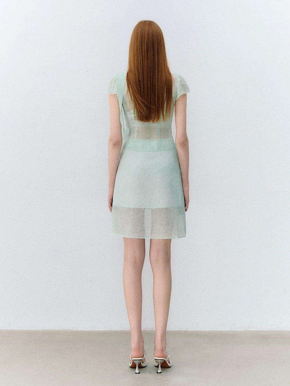 Blurred Romance Chiffon Set
