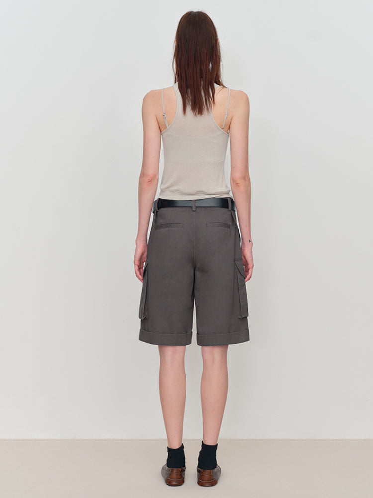 Cargo Pocket Low-Rise Shorts