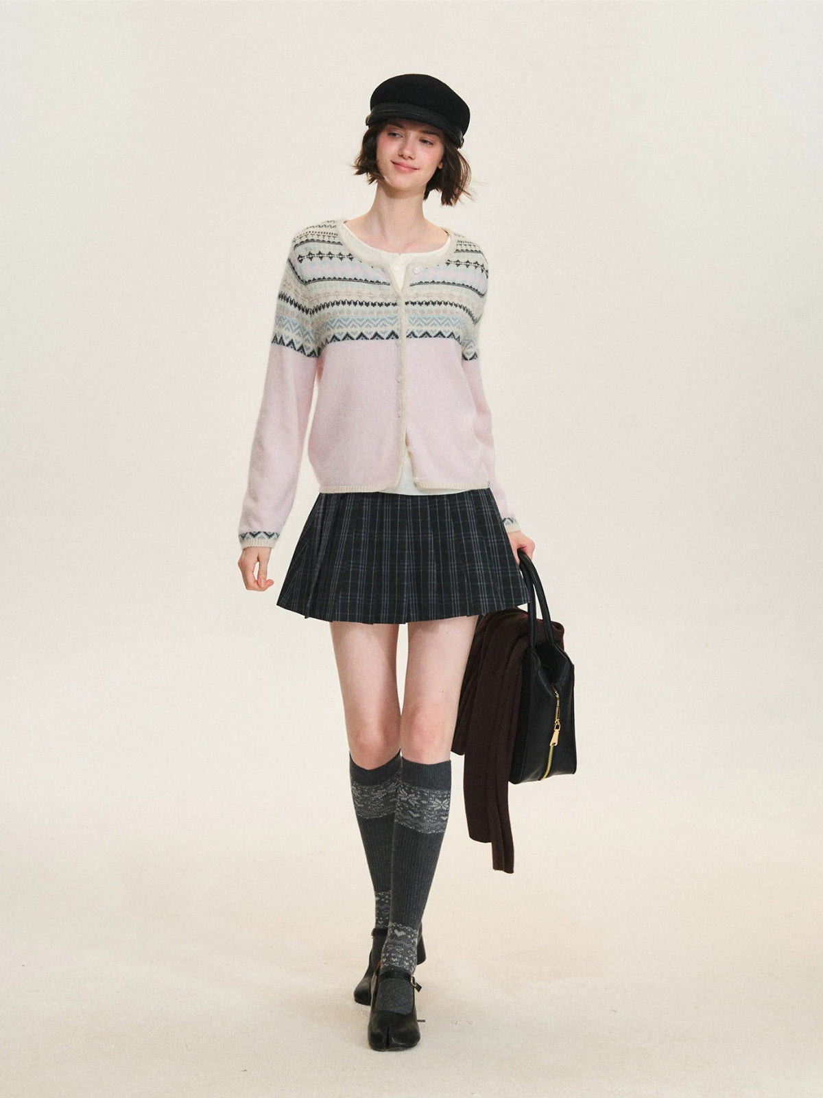 Pastel Fair Isle Knit Cardigan