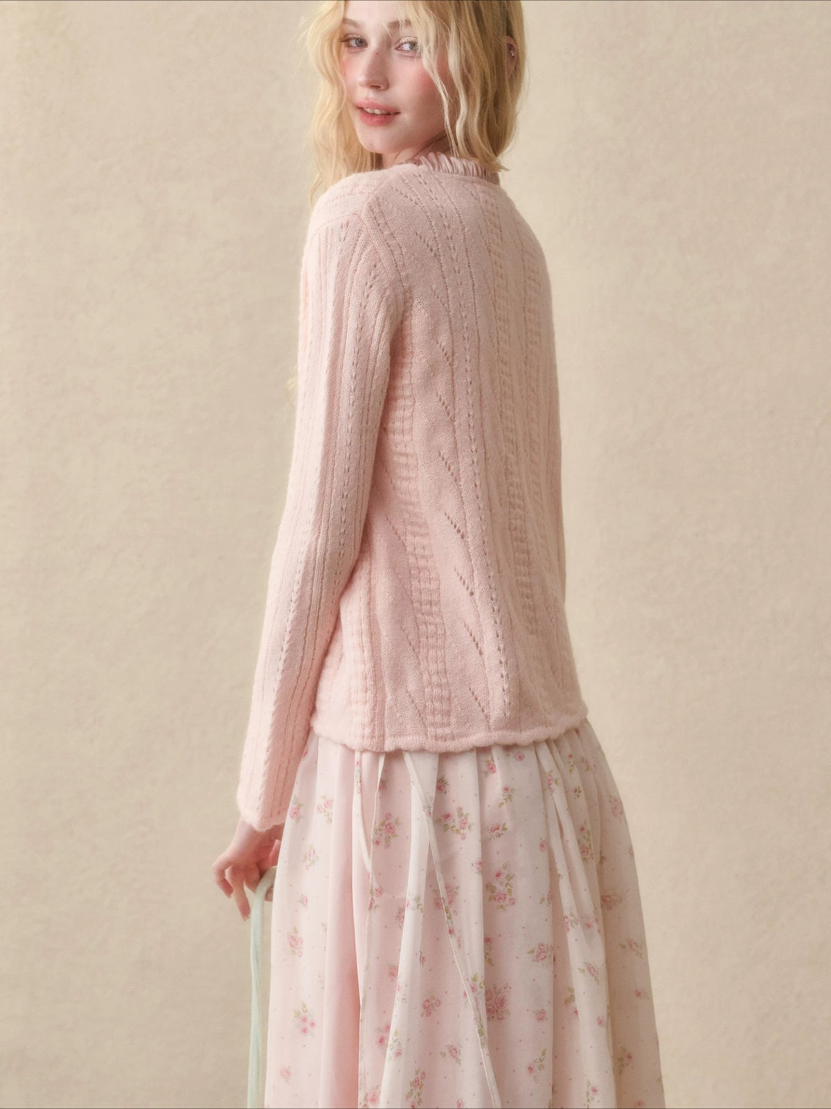 Ribbon Knit Cardigan