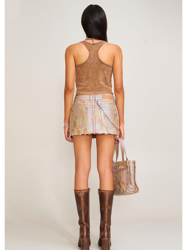 Rage Wild Diamond Denim Skirt Wild Diamond