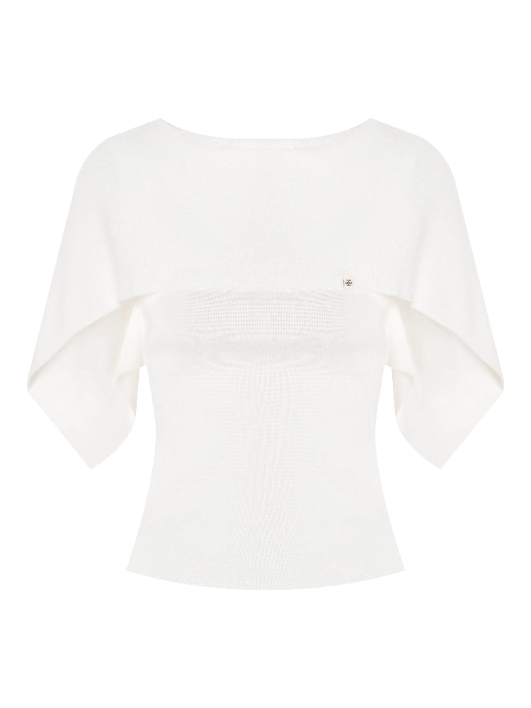 White Off Shoulder Knit Top