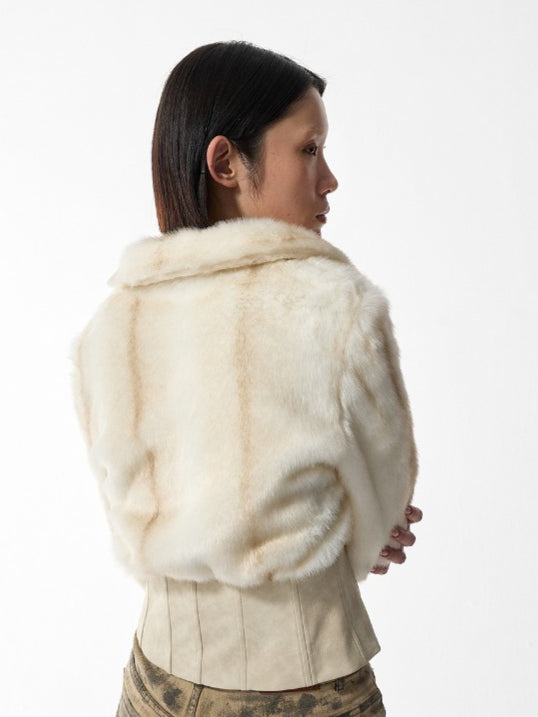 Eco-friendly Slim-Fit Leather Panel Jacket