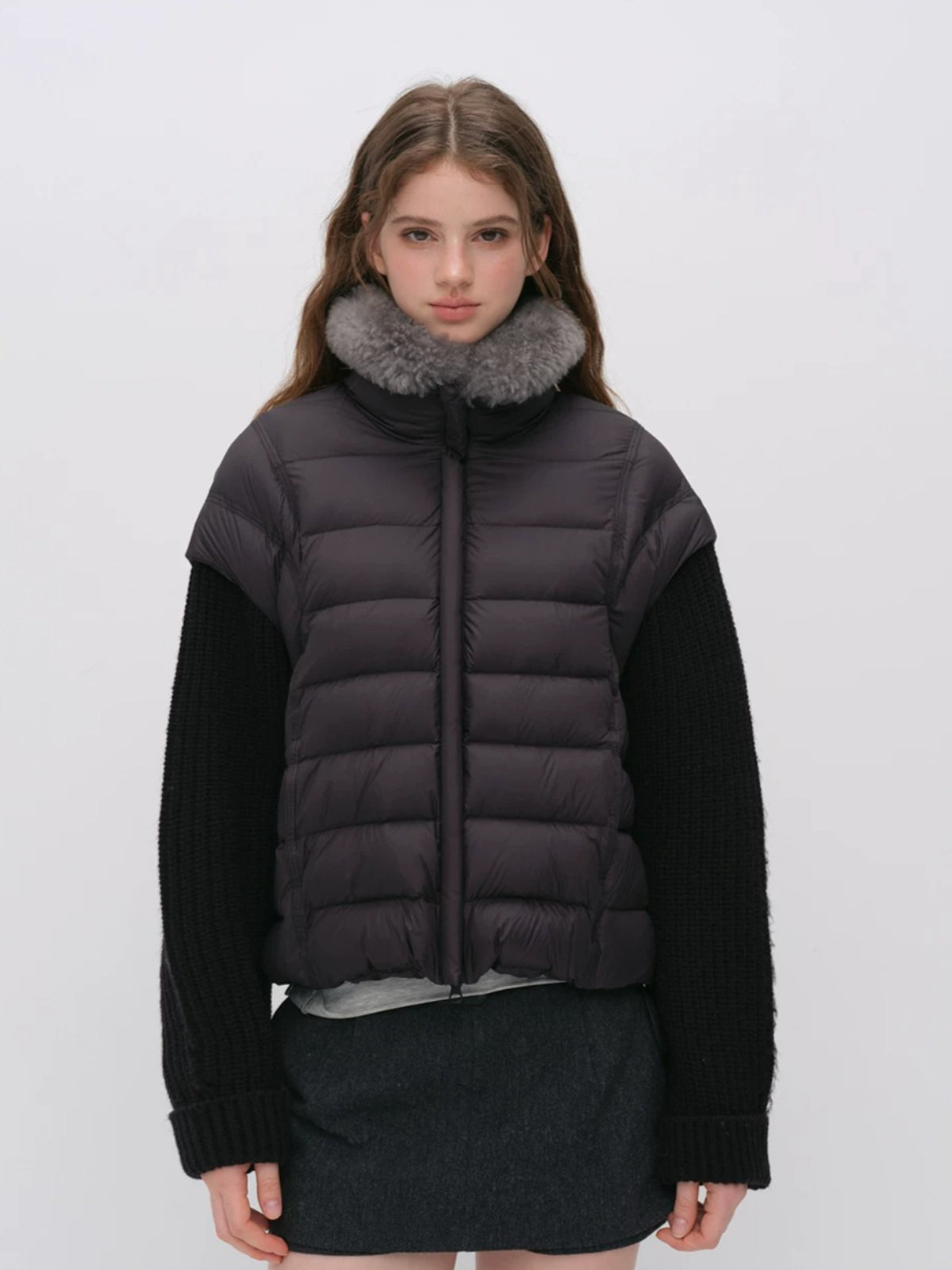 Detachable Sleeve Down Puffer Jacket