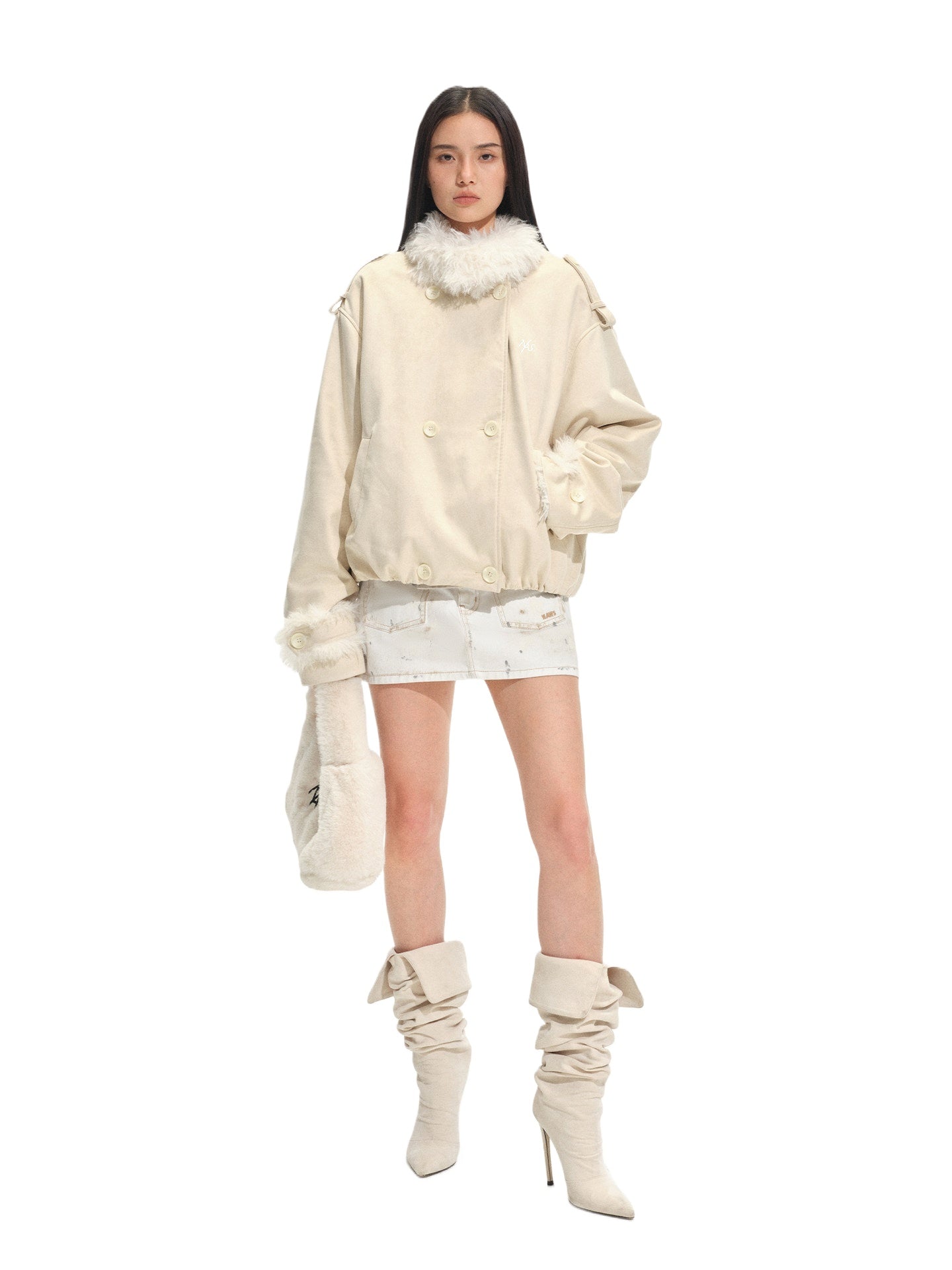 Will Stand-Collar Suede Jacket