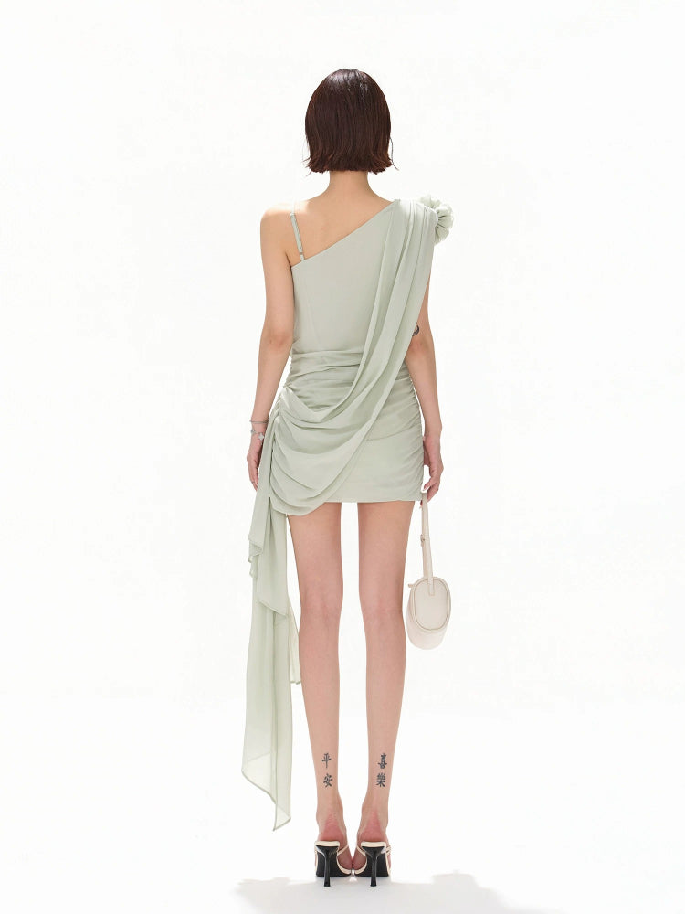 Floral One-Shoulder Dress
