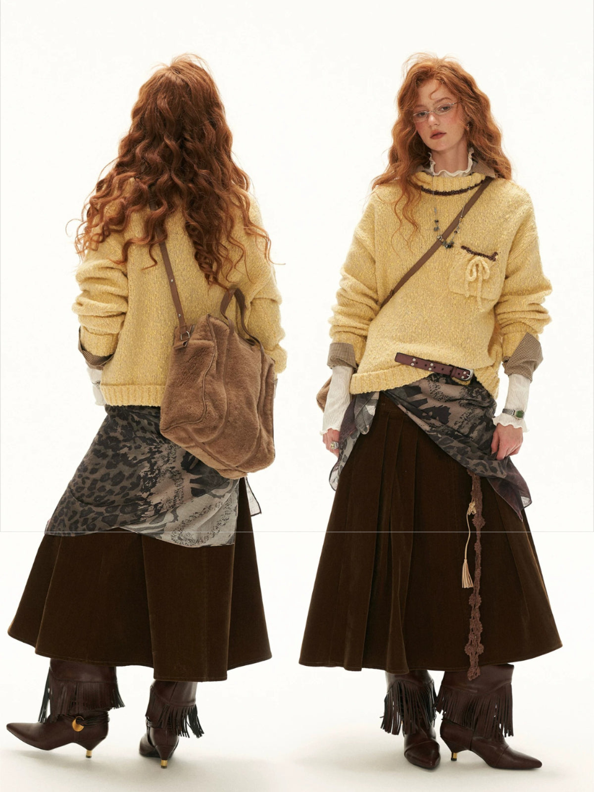 Relaxed Wool Blend Pocket Sweater