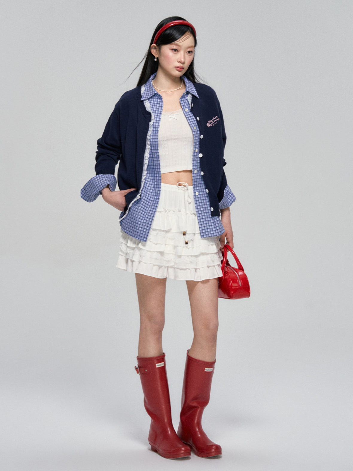 Rose Embroidery Knit Cardigan