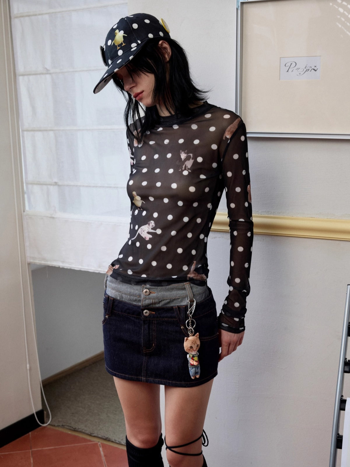Polka Dot Print Blouse