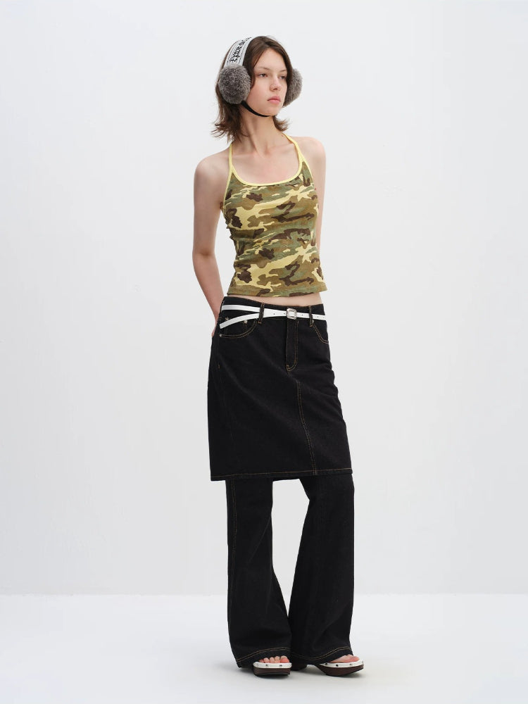 Camouflage U-Neck Tank
