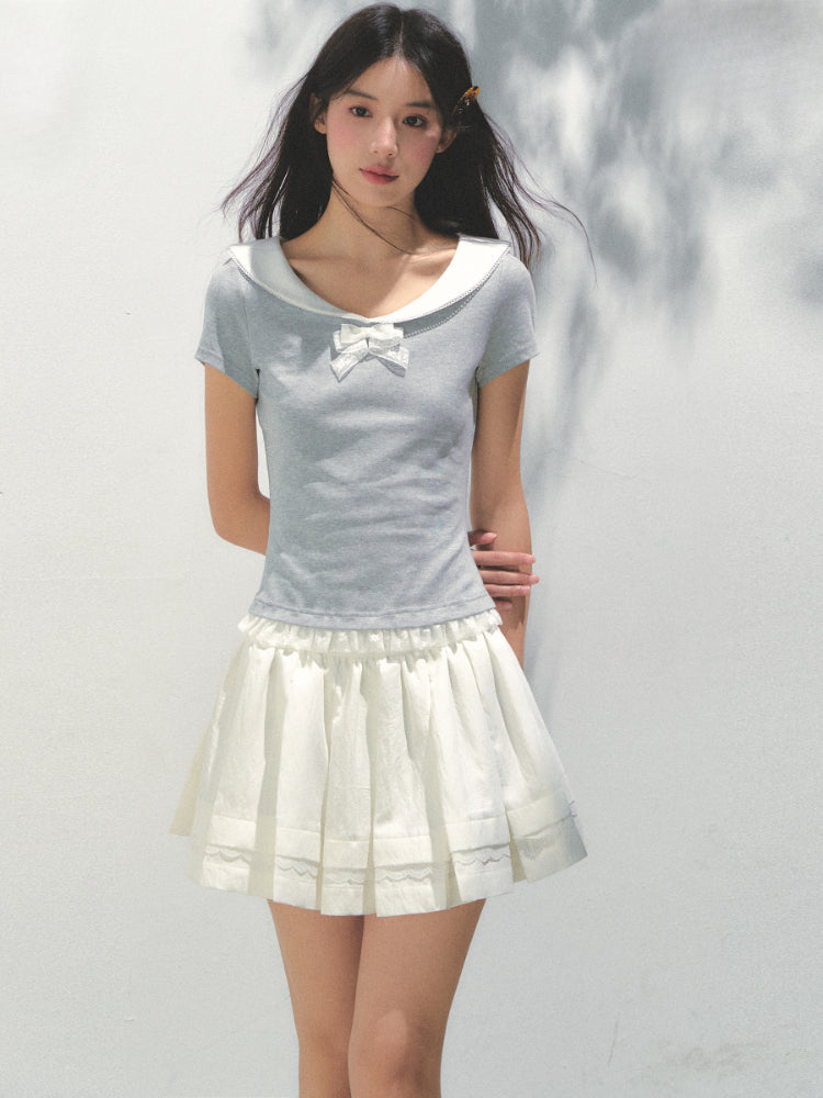 Lace Bow Retro T-shirt