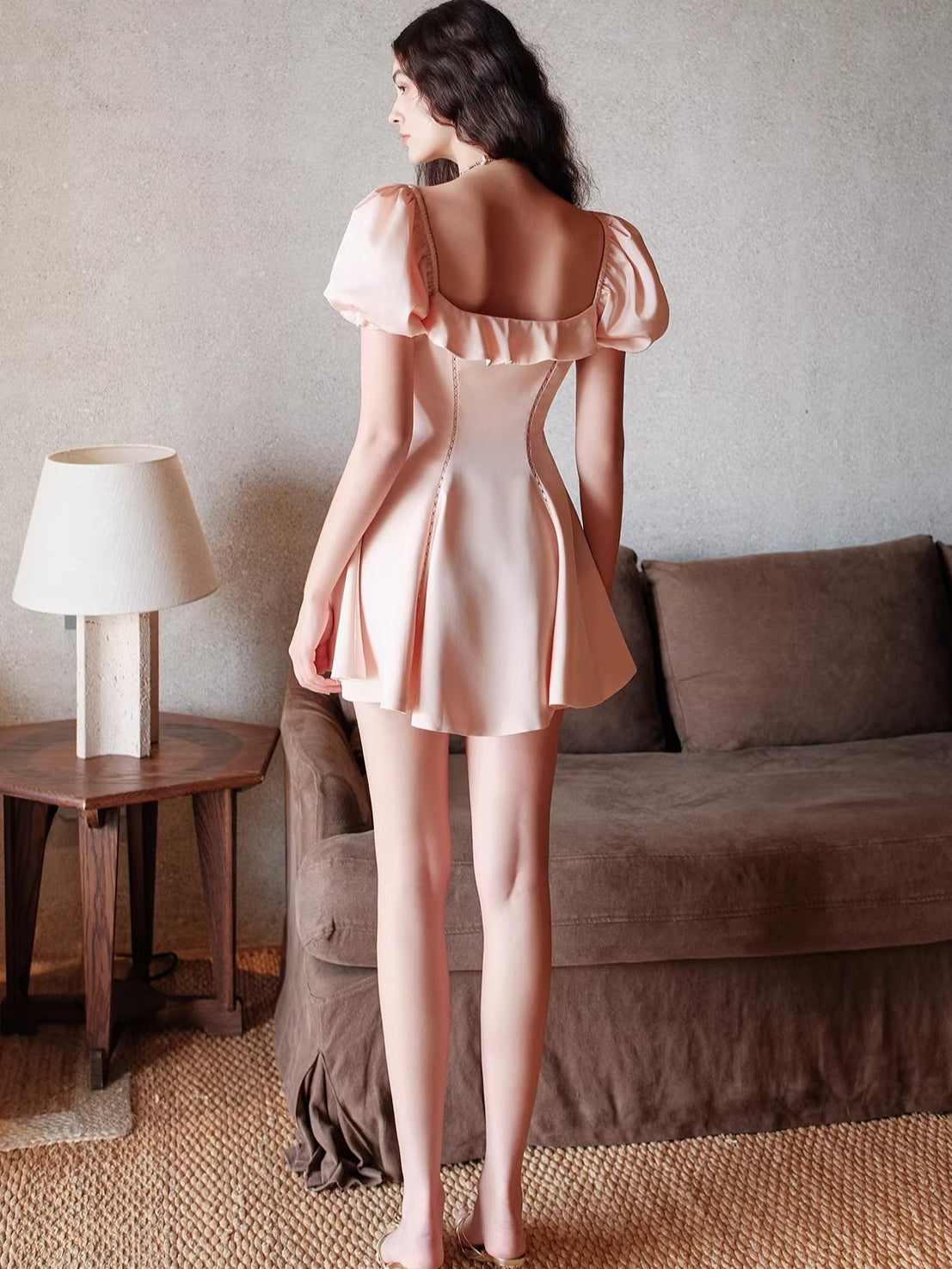 Florette Satin Chiffon Dress