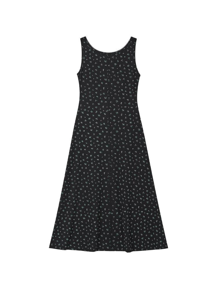 Dropped Shoulder Floral Knit Dress & Cardigan Set