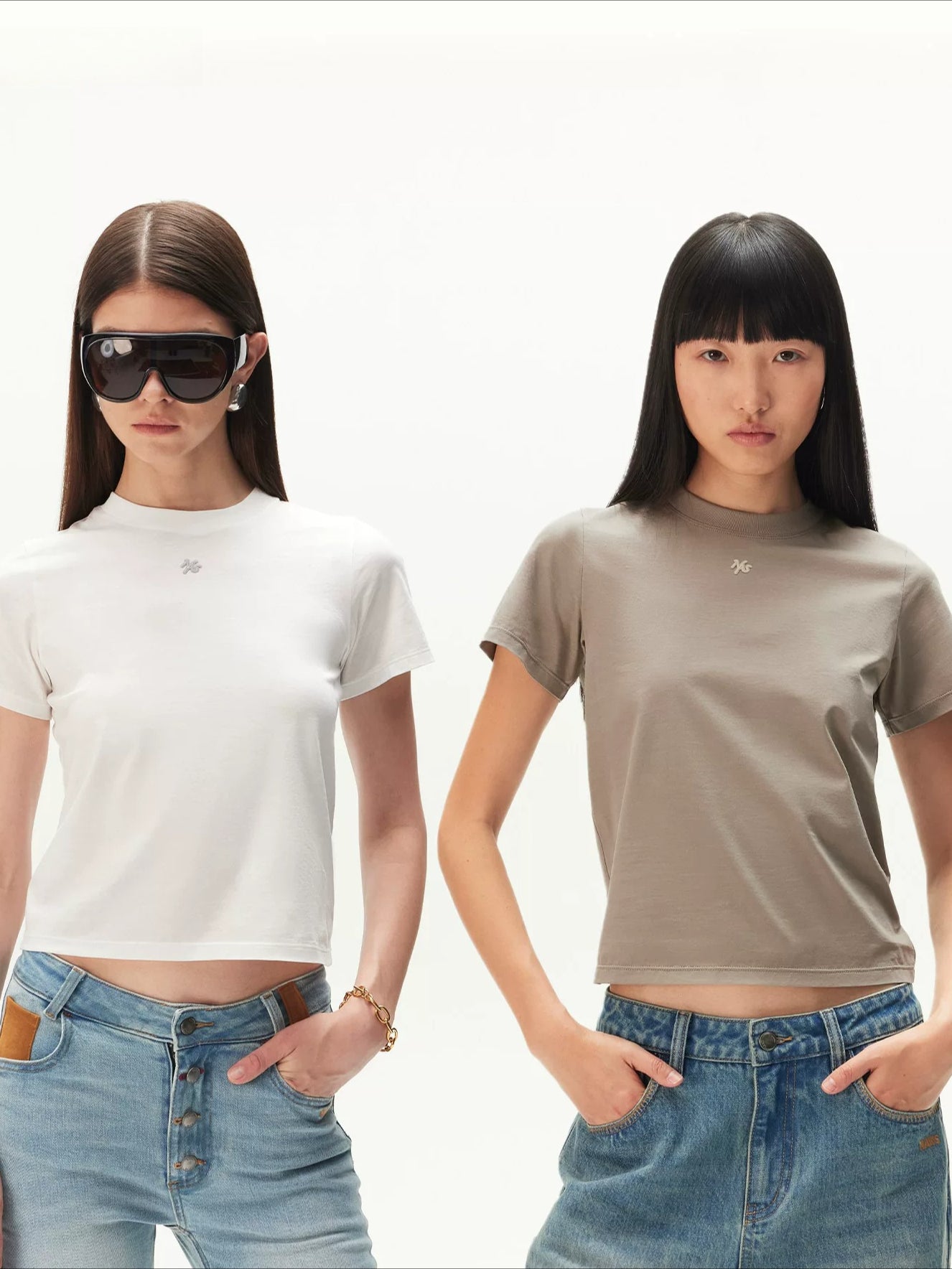 Embroidered Badge Cropped T-Shirt