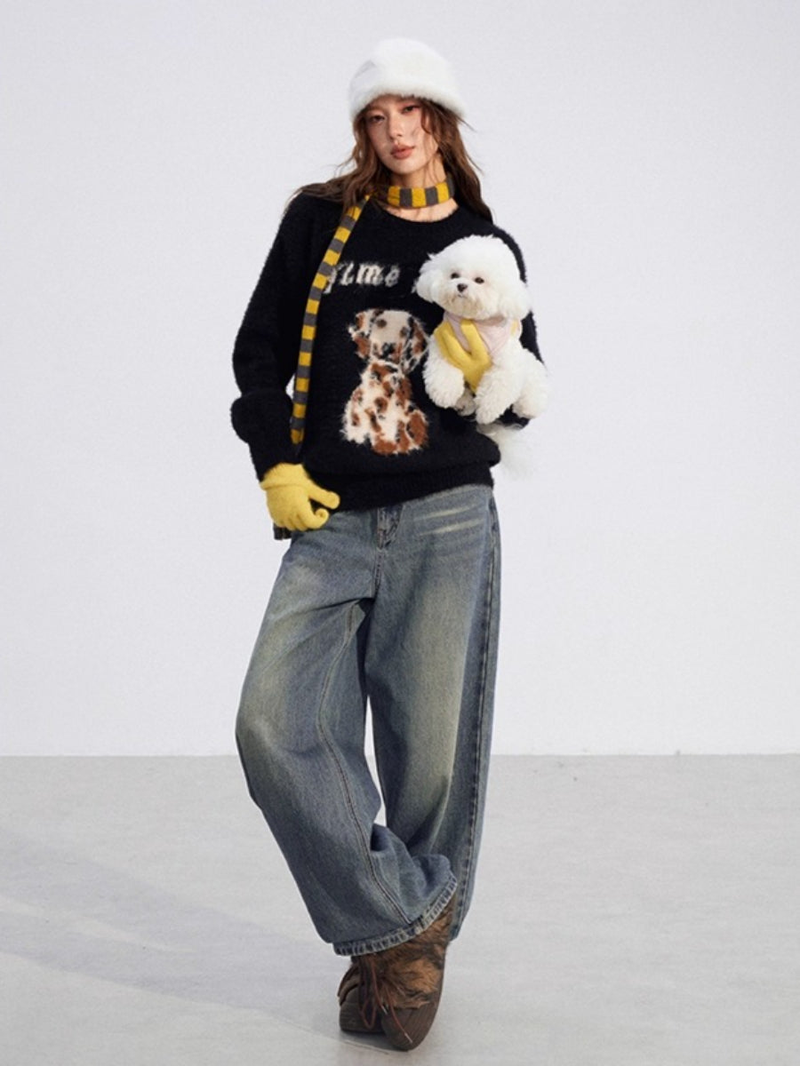 Cartoon Puppy Sweater