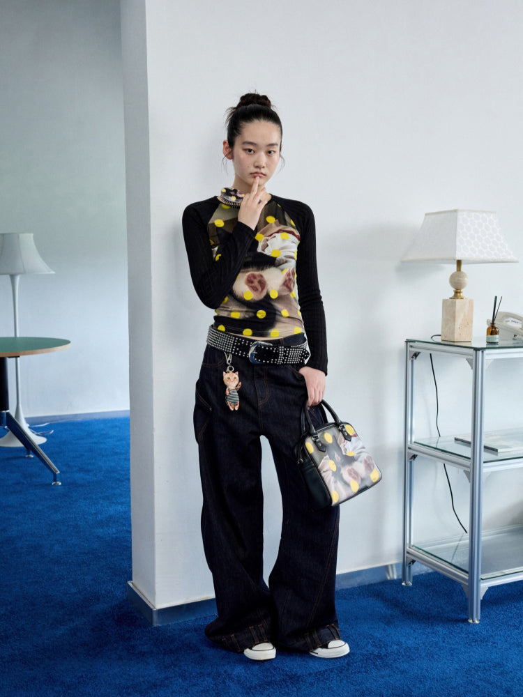 Funny 3D Cat Doll Bag Charm