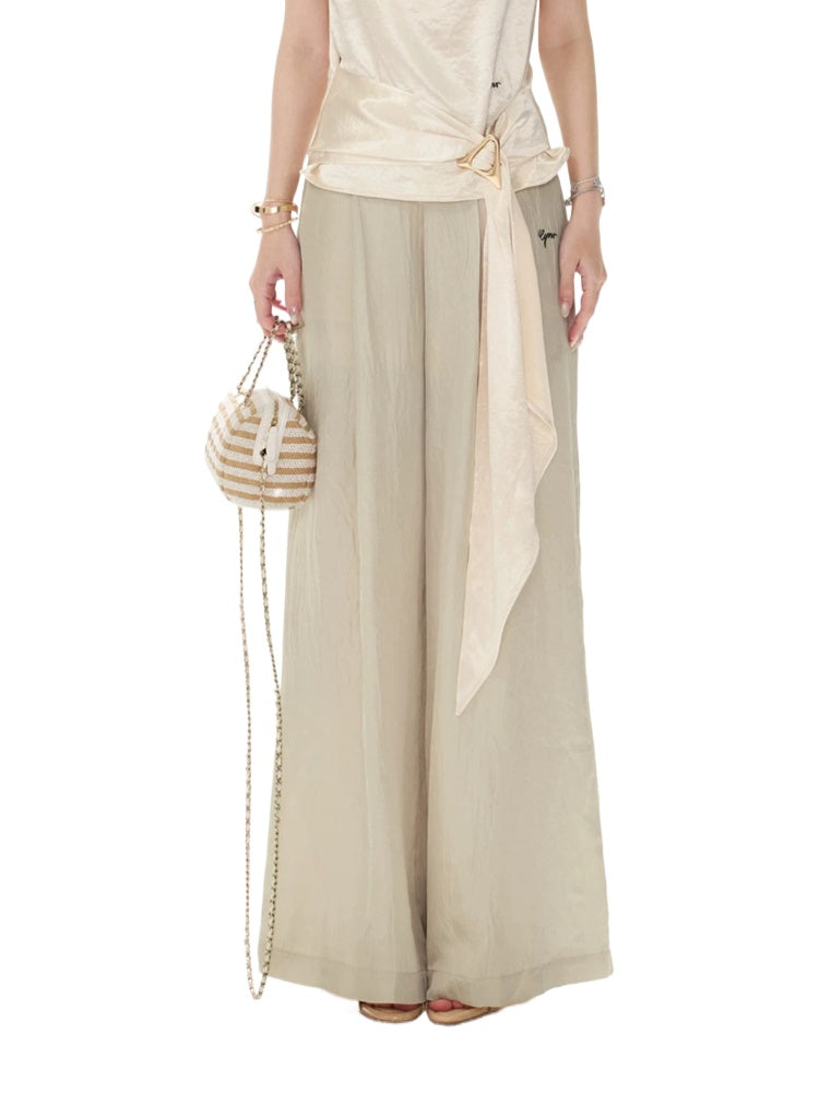 Acetate Wide Leg Pants