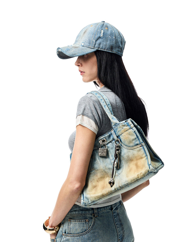 Color-Blocking Fake Two-piece Knit Polo Shirt