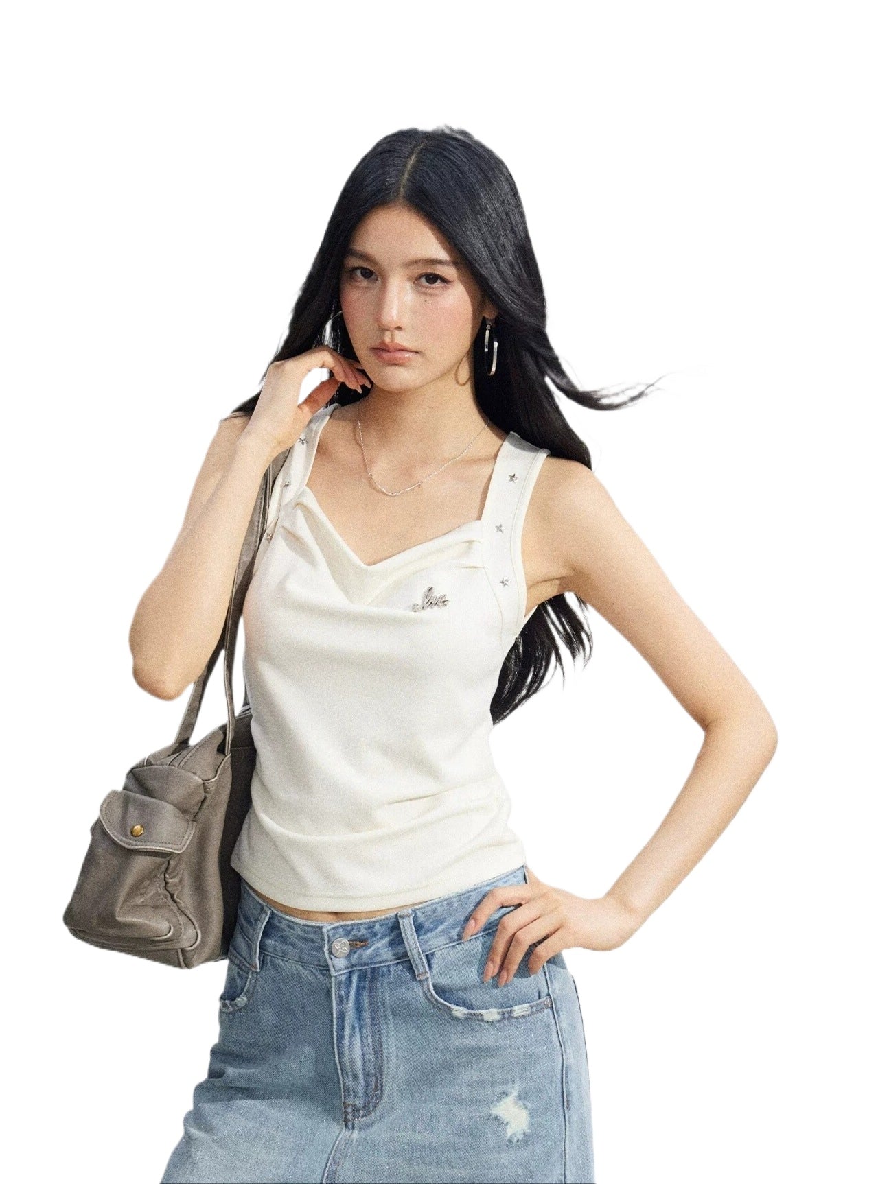 Star Pleated Slim Tank