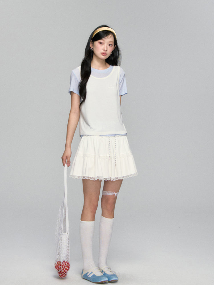 Round-neck Short-sleeve Vest