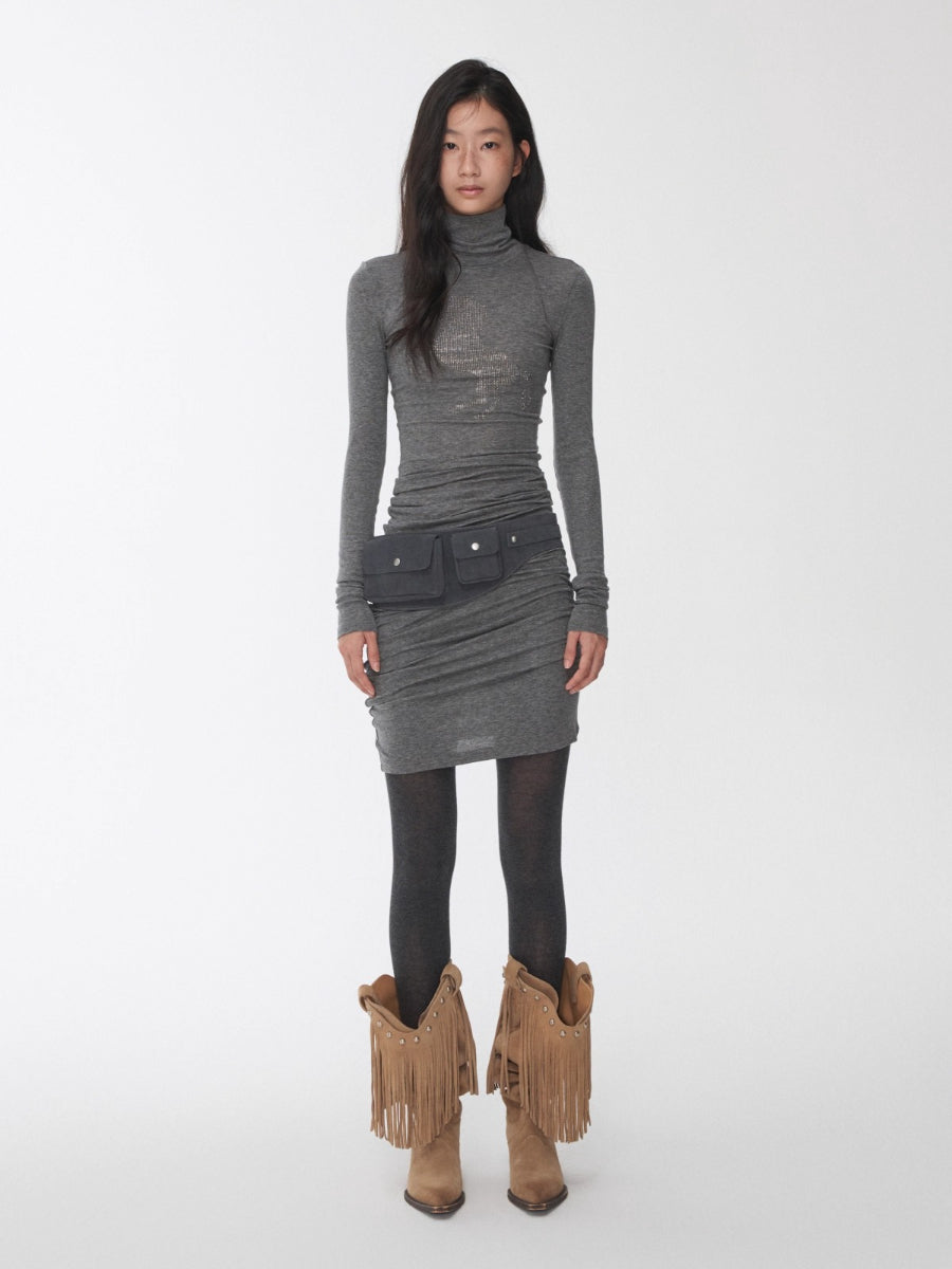 Crystal-Embellished Turtleneck