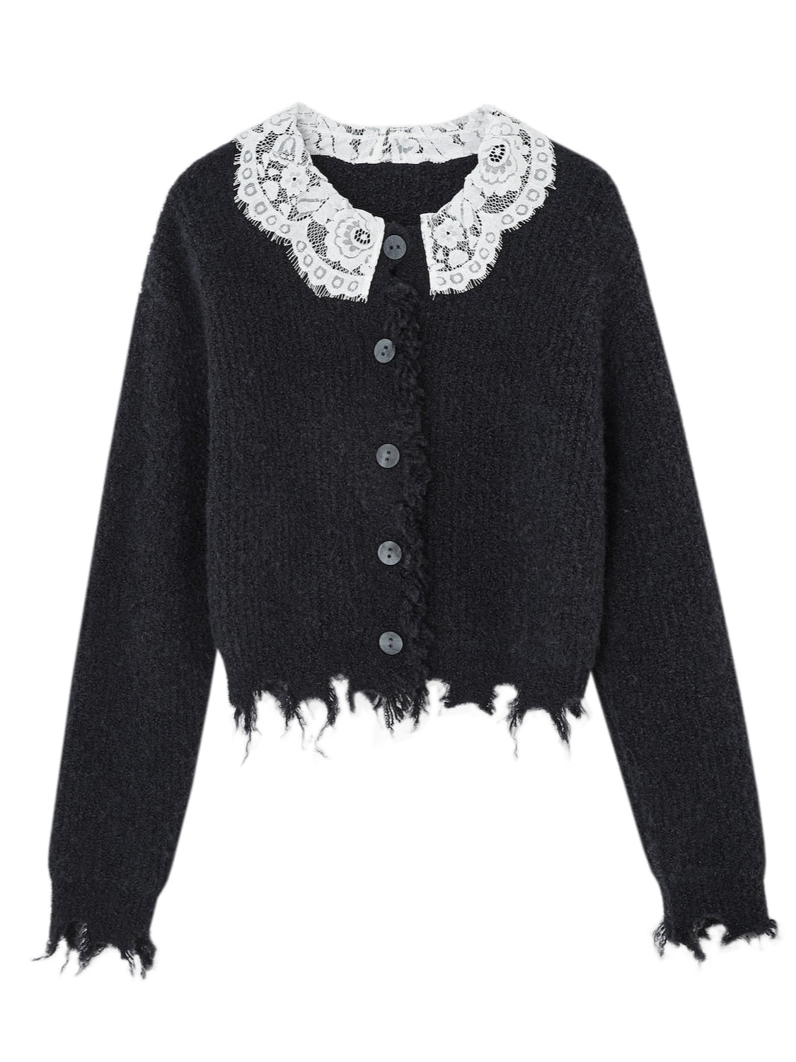 Lace Doll‑Collar Cardigan