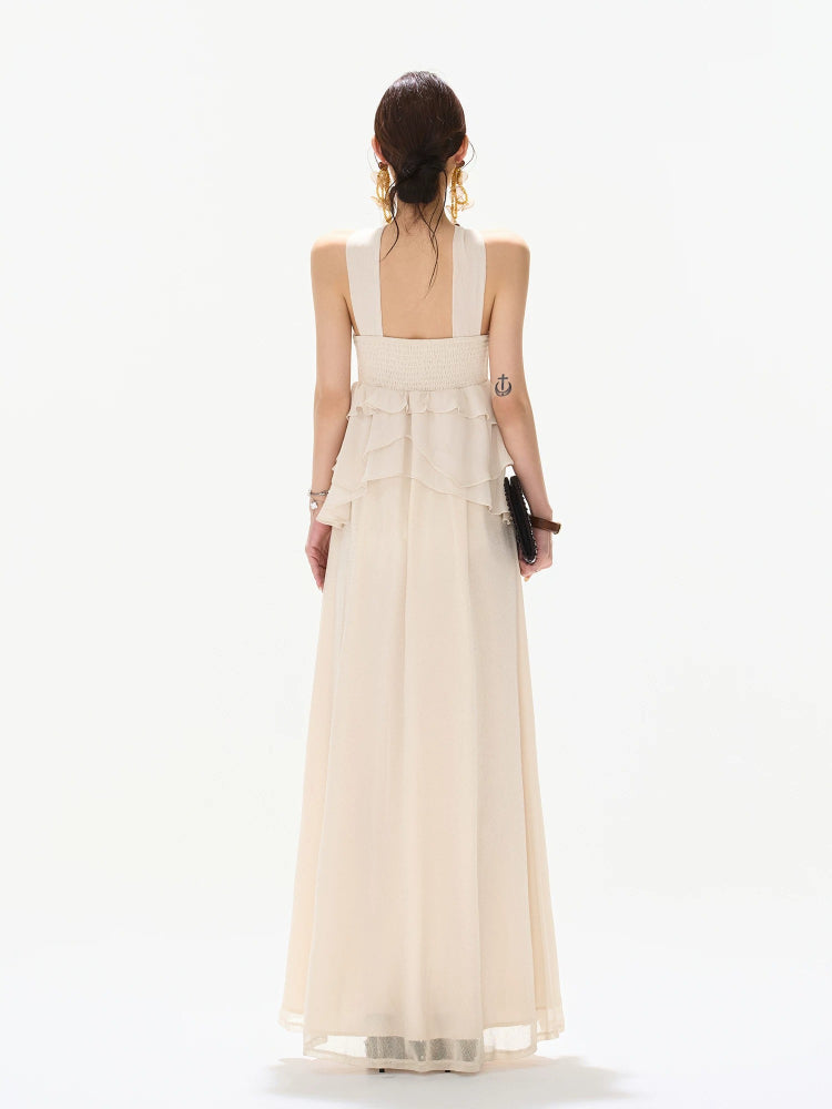 Embellished Chiffon Maxi Dress
