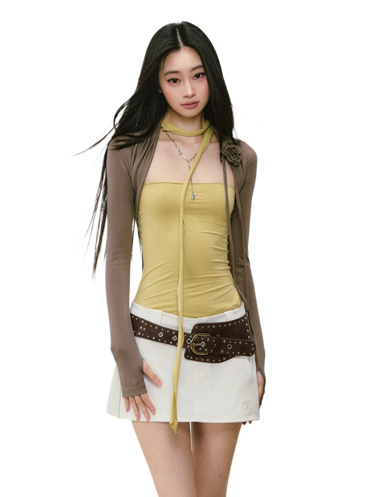 3D Flowers Lyocell Vest Coat