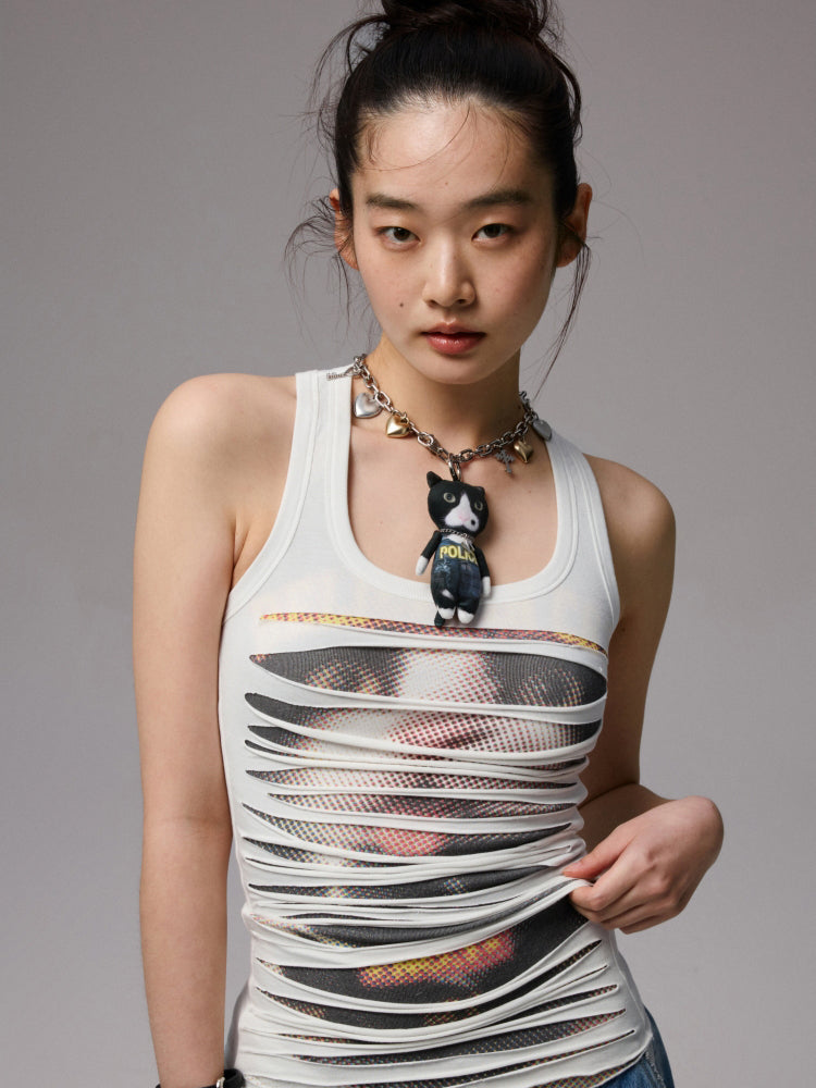 Funny 3D Cat Doll Bag Charm