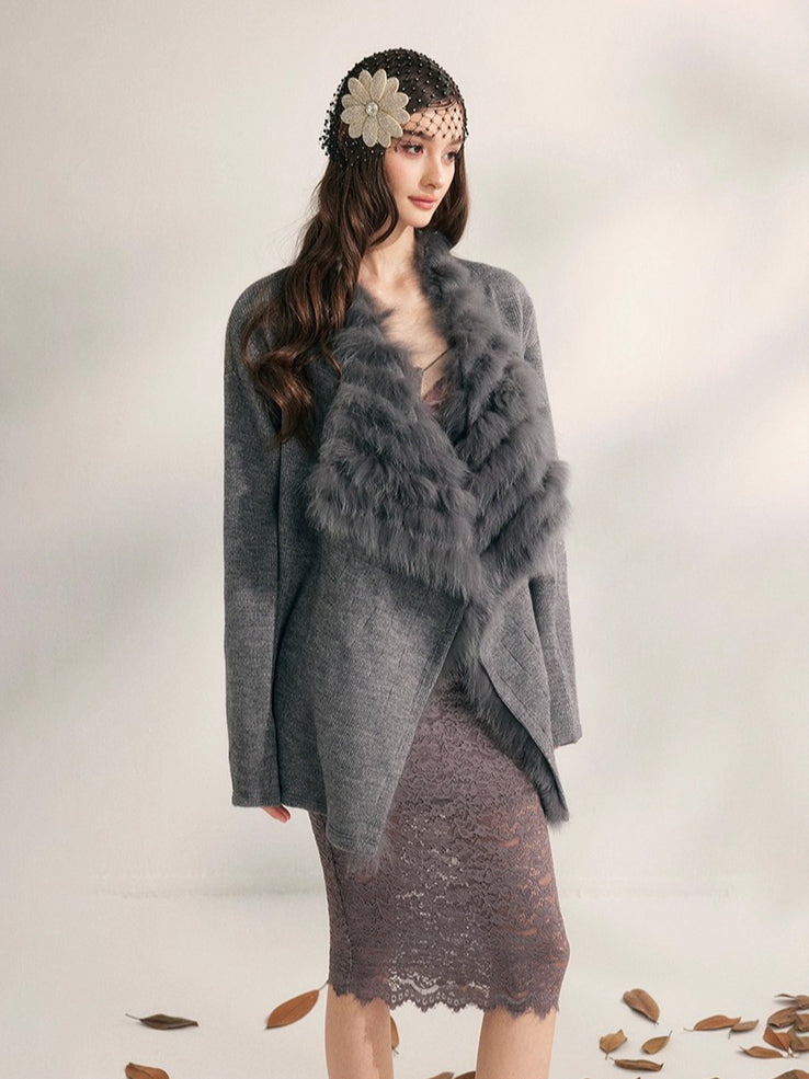 Fox Fur Collar Fur Jacket