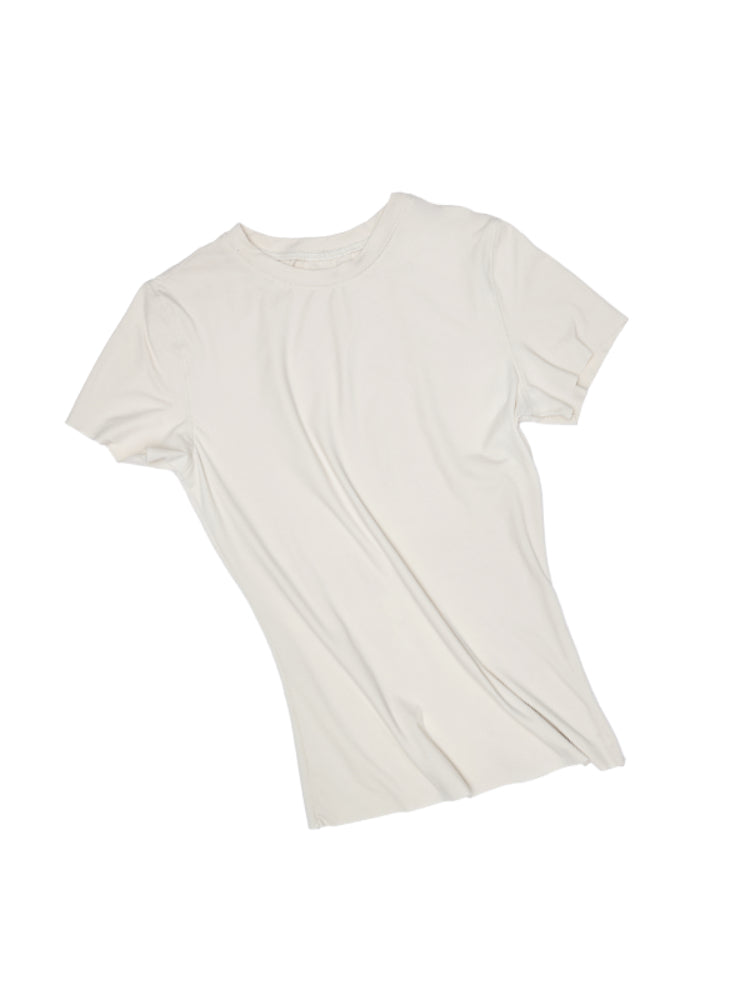 Basic Slim-Fit Solid-Color T-shirt