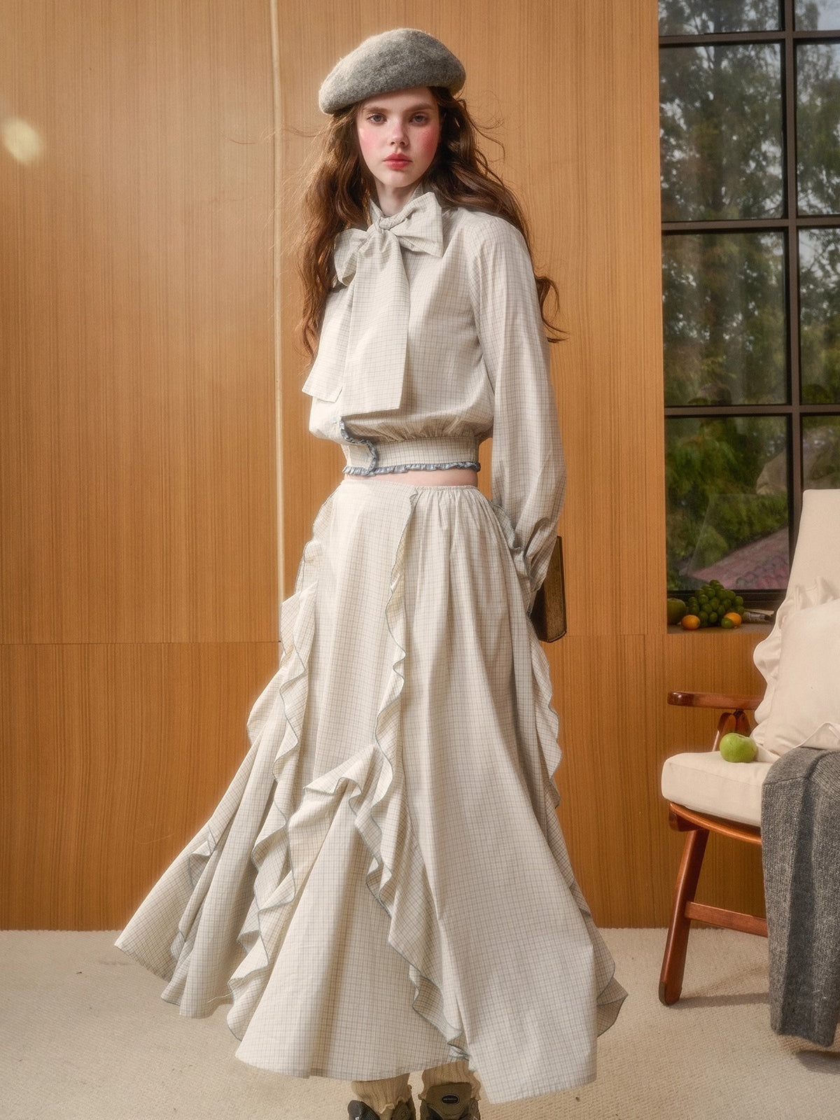 Organic Cotton Gingham Shirt Set