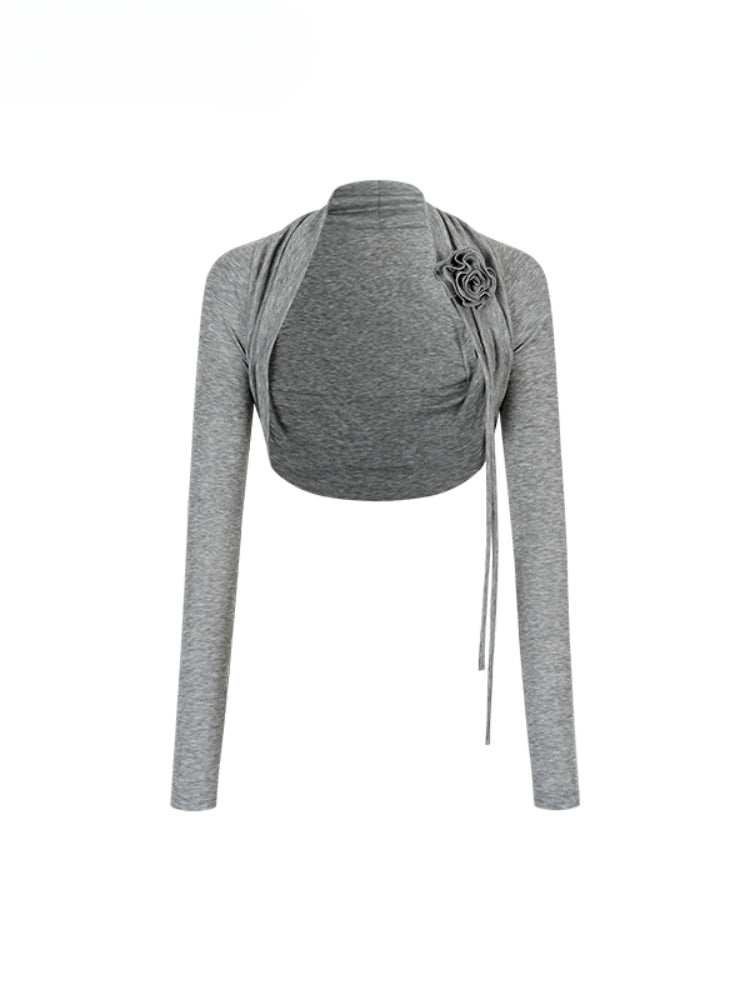 3D Flowers Lyocell Vest Coat