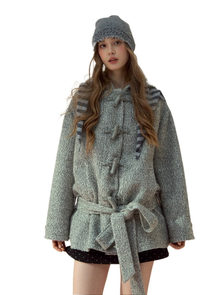 Gray Wool Duffle Coat