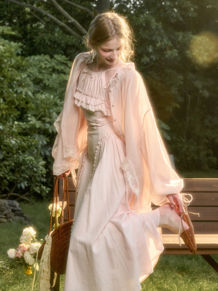 Lace Round Neck Trimmed Shirt