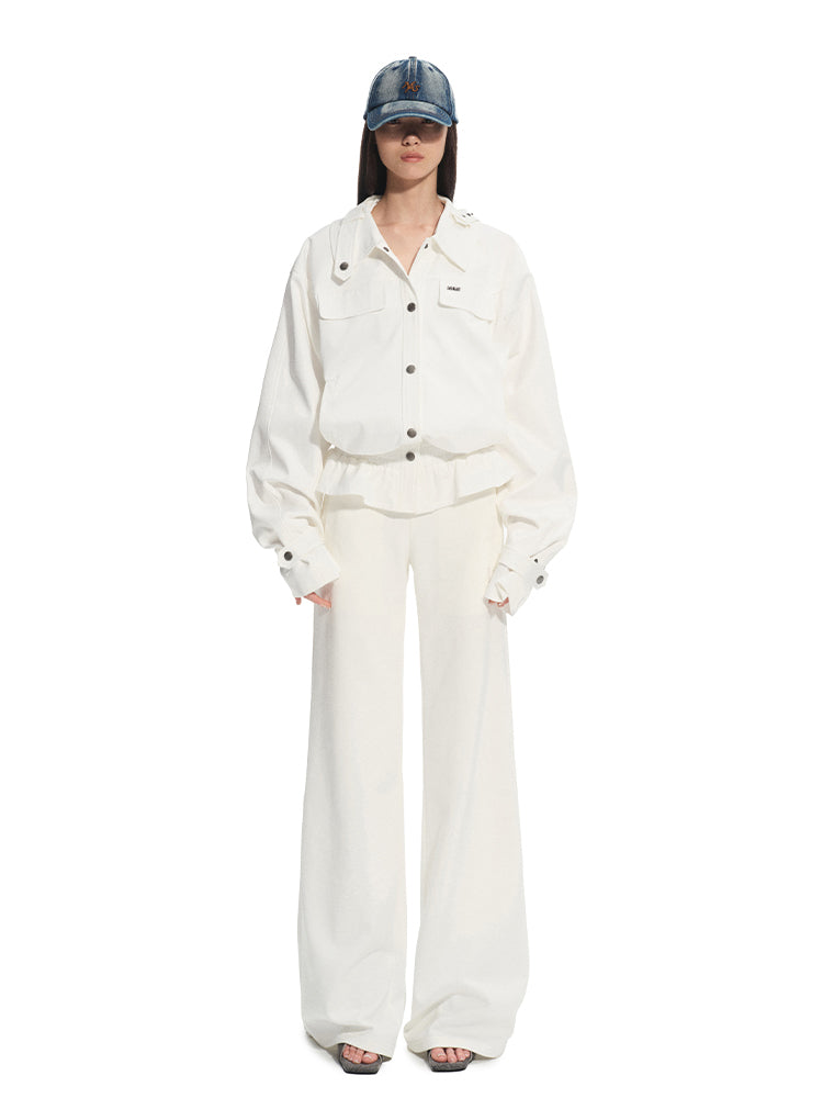 Beibai Mid-rise Fitted Flare Pants