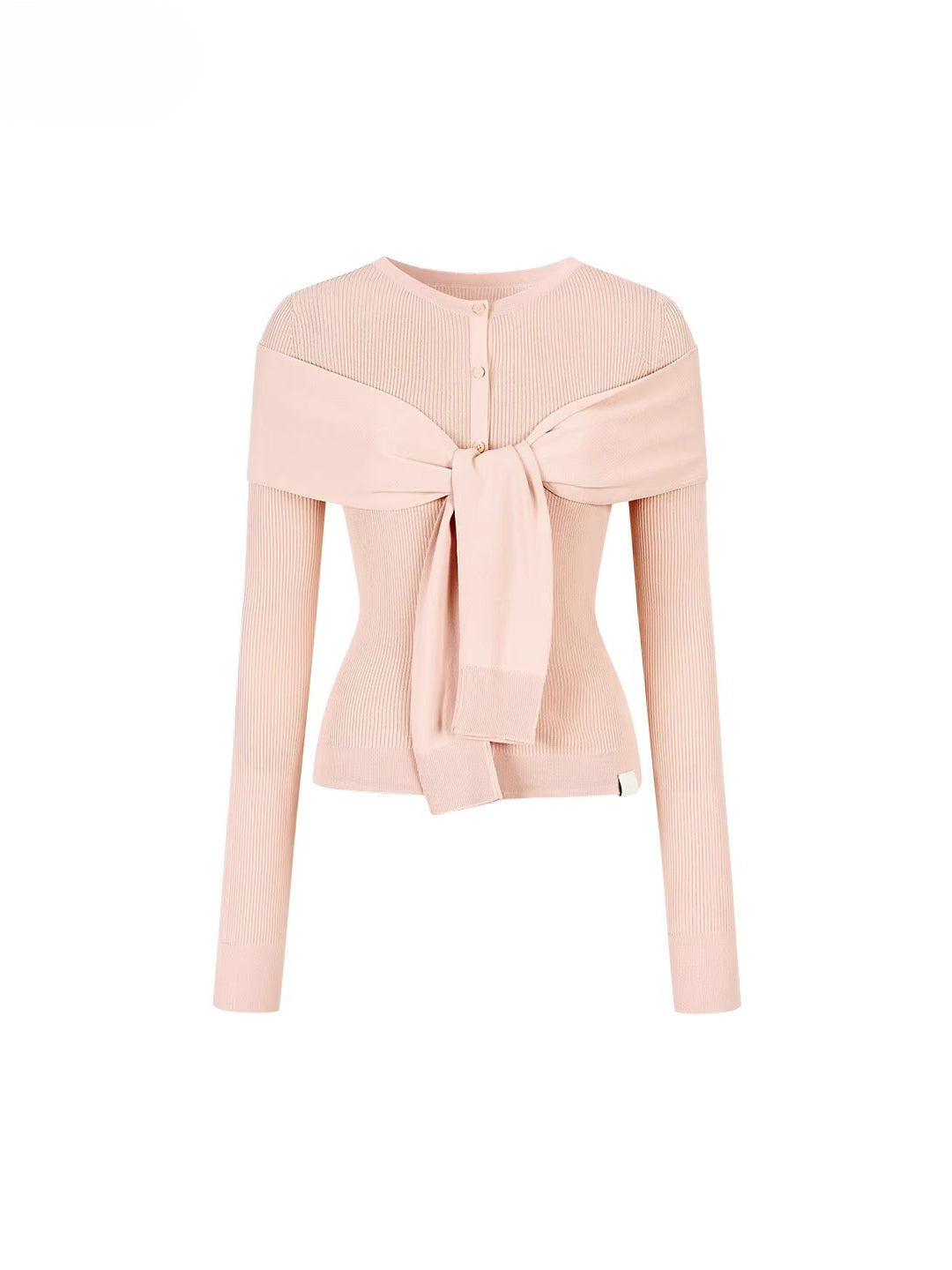 Dual-Wear Draped Knit Blouse