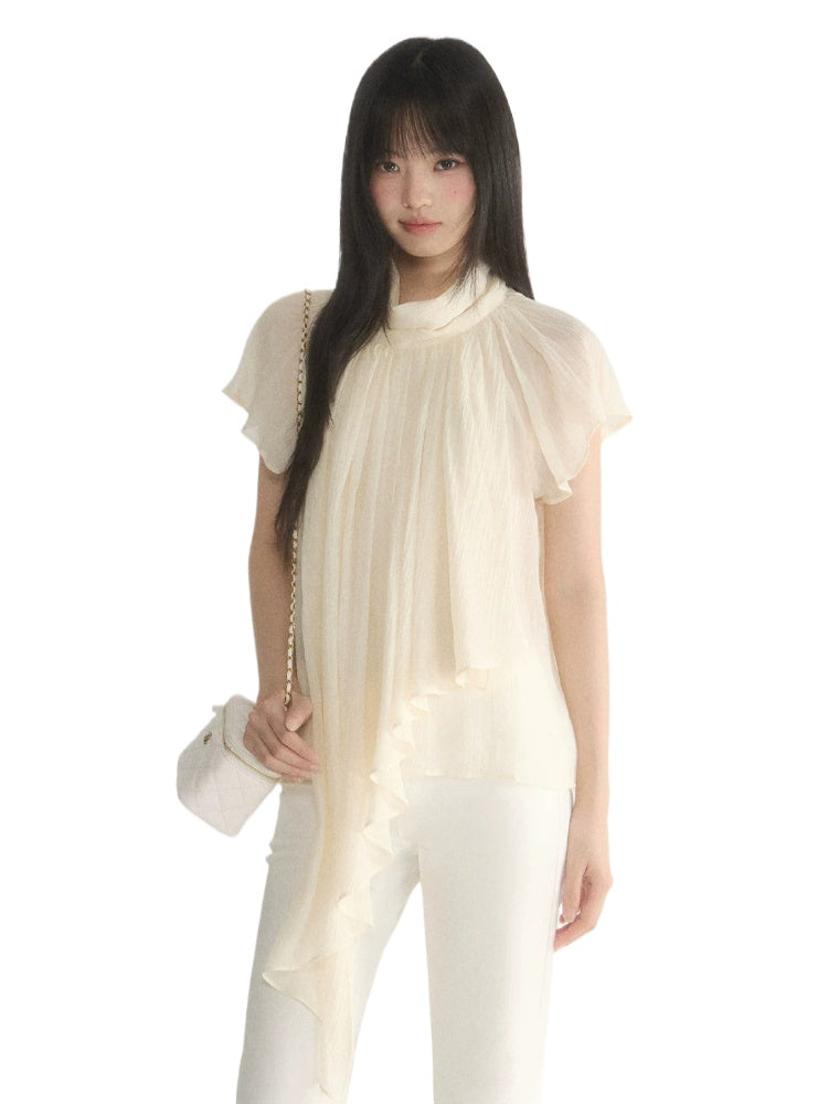 Draped Chiffon Top