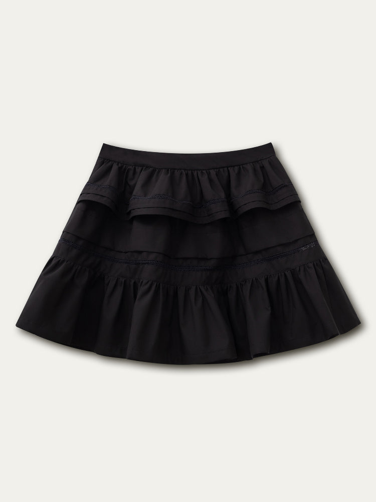 Lace-Trimmed Jacket & Skirt Set