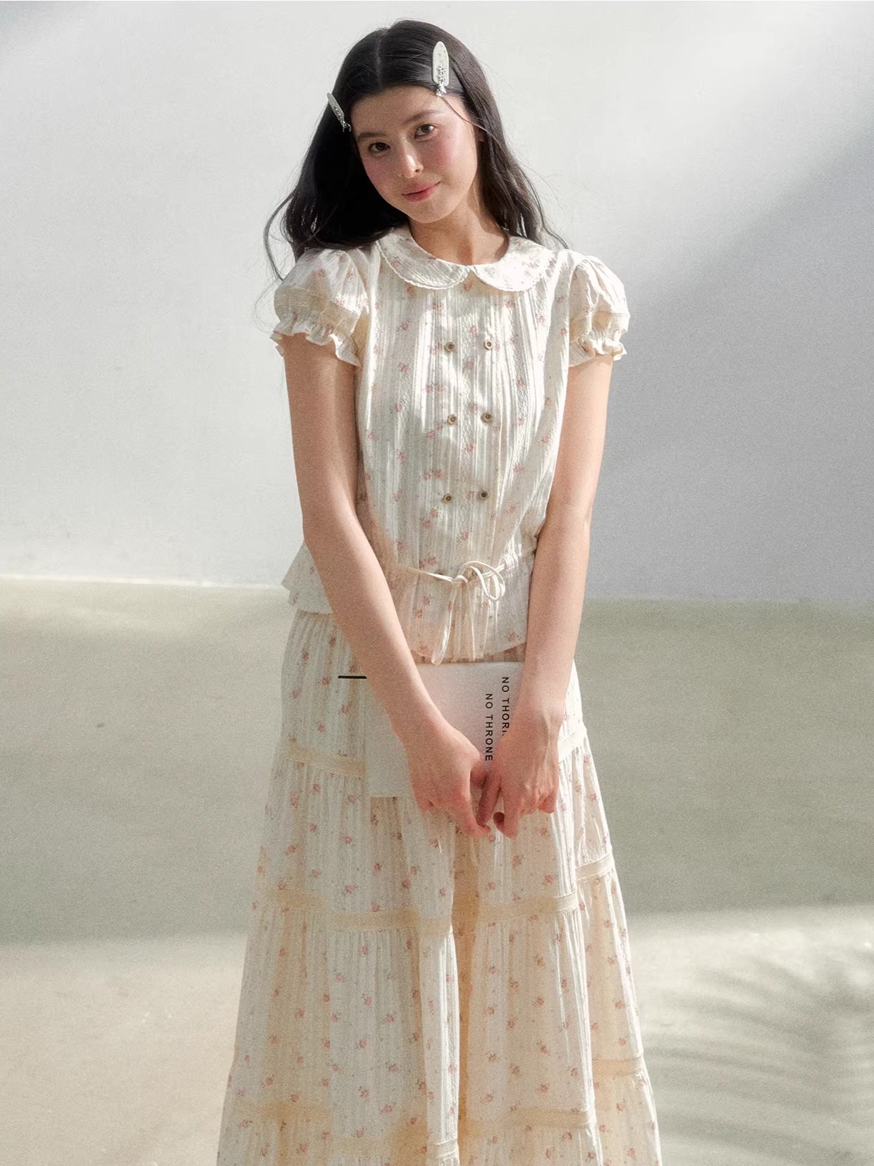 Vintage Plaid Shirt & Skirt Set