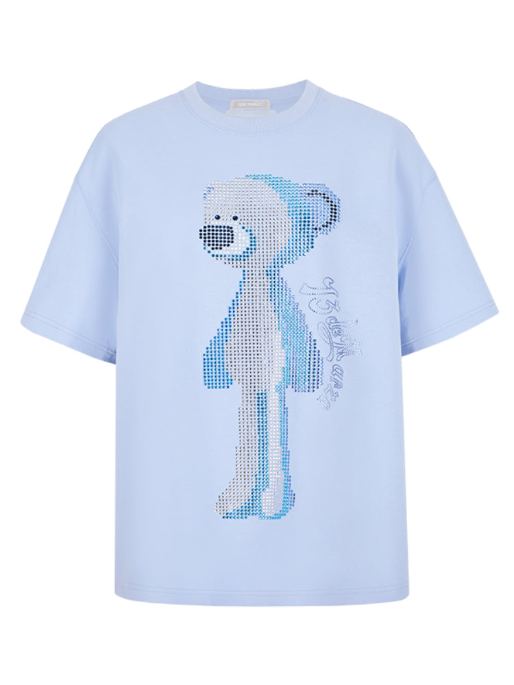 Doll Imitation Diamond Short-sleeve T-shirt