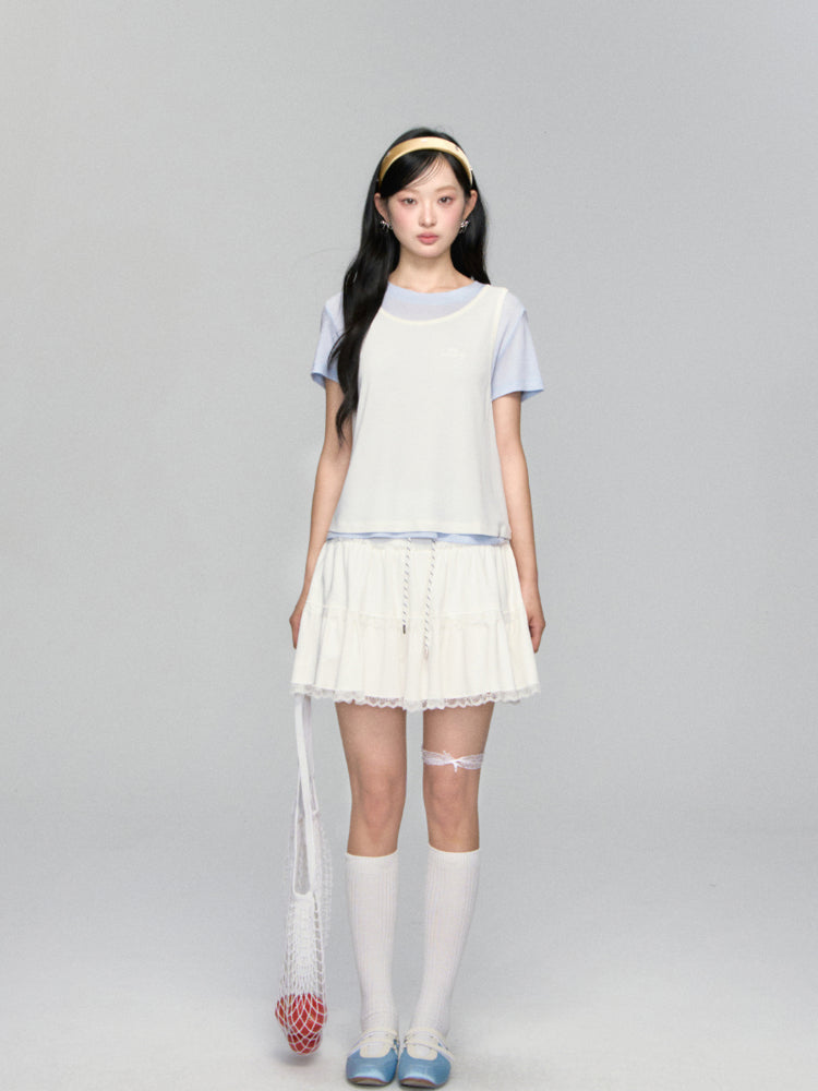 Round-neck Short-sleeve Vest