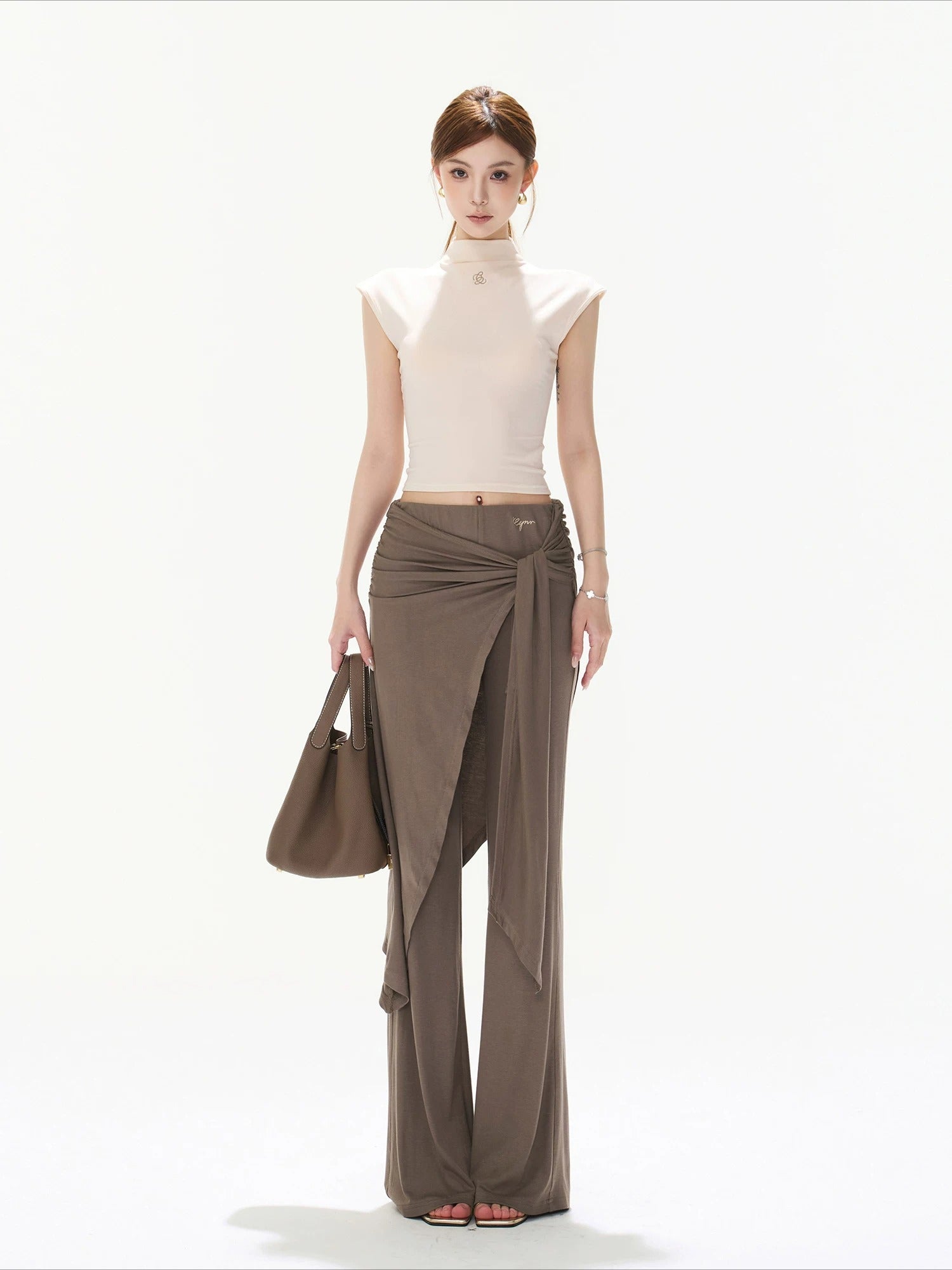 Lace Up Flare Pants