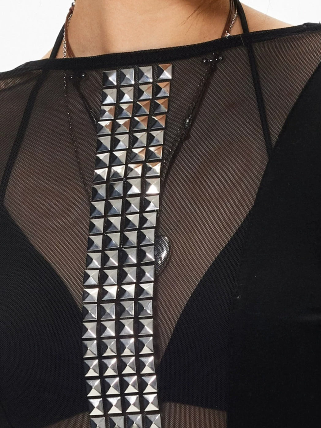 Rhinestone Mesh Tee