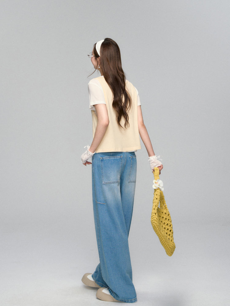 Round-neck Short-sleeve Vest