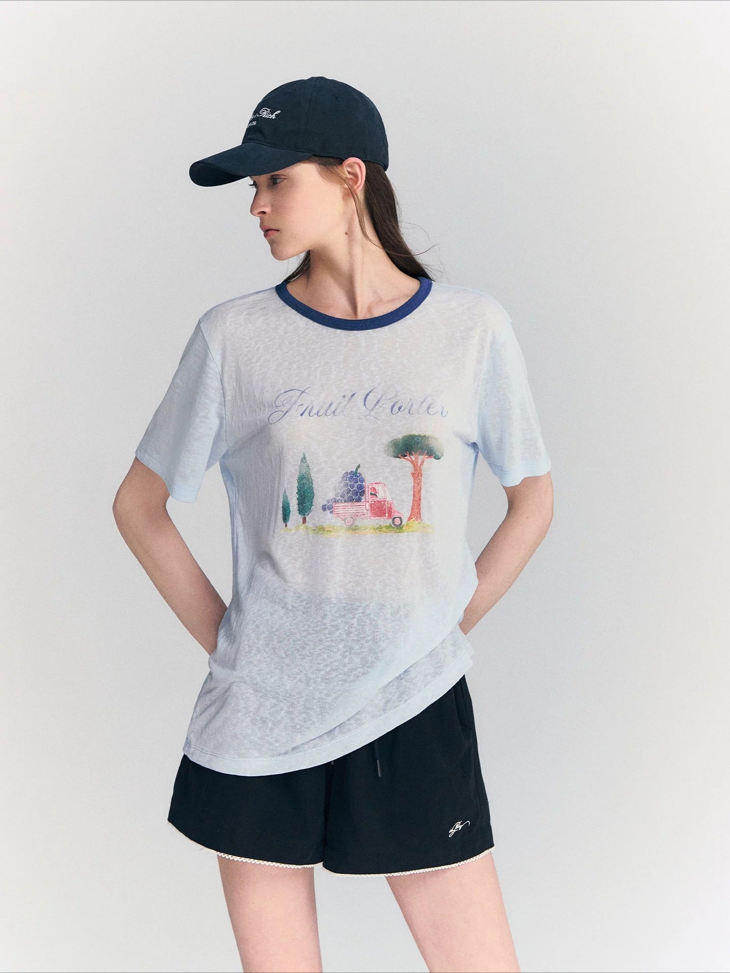 Contrast Print Tee