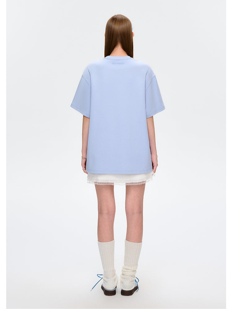 Doll Imitation Diamond Short-sleeve T-shirt