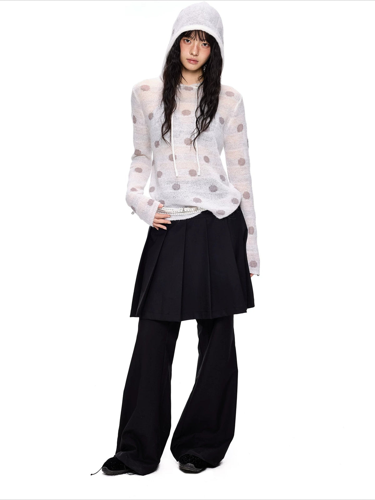 Pleated Skirt Flare Pants